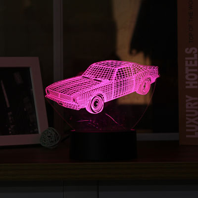 3D LED Night Light Panel Remote Control bluetooth Table Desk Lamp Kids Cartoon