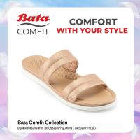 BATA บาจา COMFIT รองเท้าเพื่อสุขภาพ แบบสวมส้นแบน สำหรับผู้หญิง รุ่น CARISSLY สีเบจ 5618751 สีกรมท่า 5619751