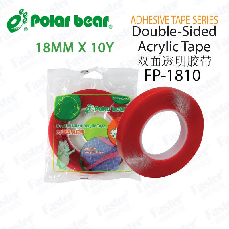 Clearance Stock Polar Bear Double Sided Acrylic Tape 10 Yards Fp 1810 18mm 10y Lazada