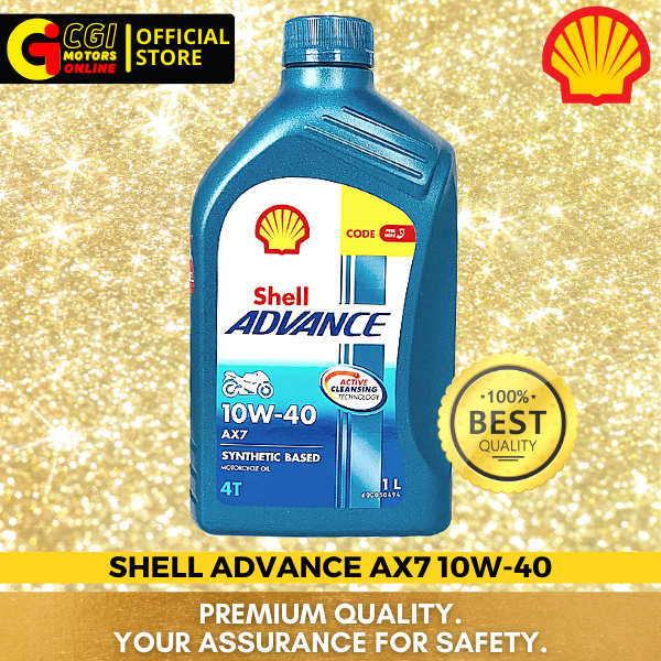 SHELL Advance AX7 4T 10W40 Synthetic Based Oil with Active Cleansing