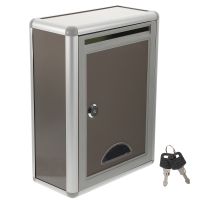 Box Suggestion Mailbox Wall Lock Drop Mounted Mail Locking Donation Boxes Metal Post Hanging Ballot Alloy Mount Steel Stainless