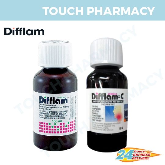DIFFLAM/DIFFLAMC Solution Anti Inflammatory Antiseptic 100ml Sore