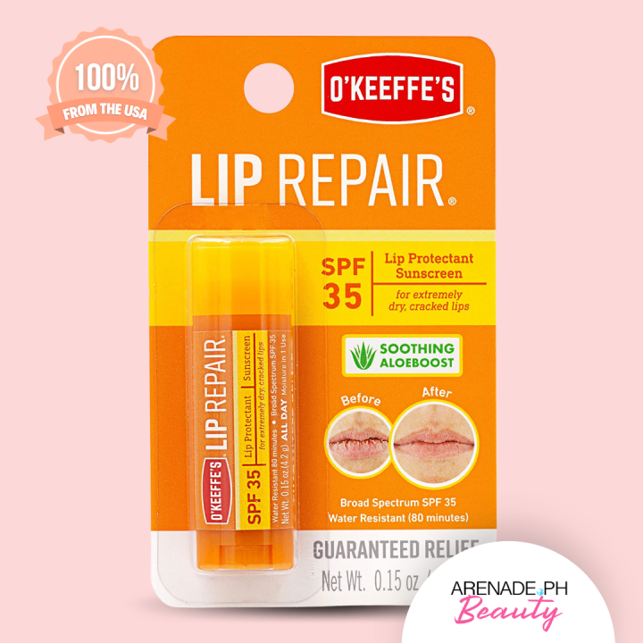 O'Keeffe's Lip Repair Lip Balm for Dry, Cracked Lips, Stick SPF 35