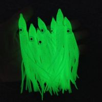 20-pieces Squid Skirts Luminous Soft Lure 5cm/9cm/11cm Glow Fishing Lure Octopus Rubber Artificial Bait pesca Wobblers