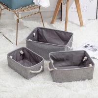 Cotton Linen Folding Storage Baskets Kids Toys Organizer Clothes and Sundries Storage Box Cabinet Storage Bag Laundry Basket