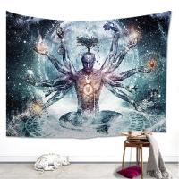 Indian Wall Tapestry Hanging Beach Mat Polyester Thin Blanket Yoga Shawl Mat Blanket Provide image customization