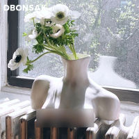 Woman Body Ceramic Vase Bust Sculpture Flower Pot Flower Arrangement Container Nude Female Tabletop Vase Home Decoration Crafts