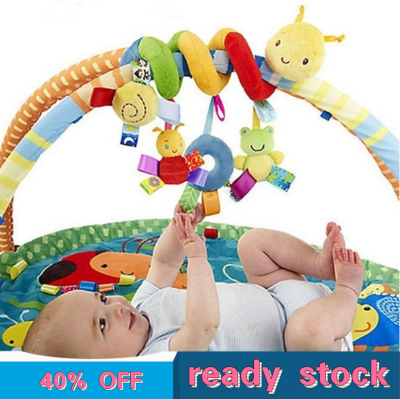 【With Gift】Wanji Baby Toy Newborn Music Bed Hanging Pendant Soft Cloth Plush Kid Baby Crib Cot Pram Hanging Rattles Spiral Stroller&amp;Car Seat Toy w