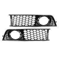 รถด้านหน้าด้านล่างหมอกโคมไฟ Grille Grille กันชน Grille สำหรับ Audi A4 A4B6 01-05ดัดแปลงผ่านรูหมอกโคมไฟกรอบ Gz. E053l R