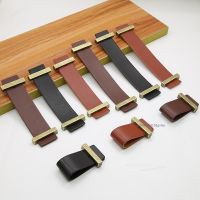 【LZ】❁■  Cabinet Door Leather Handle Nordic Simple Retro Classical Drawer Cabinet Pulls Brown Furniture cupboard handles