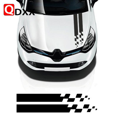 รถลาย Hood สติกเกอร์ Racing Bonnet Sport Decal สำหรับ Renault Megane Clio RS Captur Sandero Espace Twingo Scenic Laa Trafic