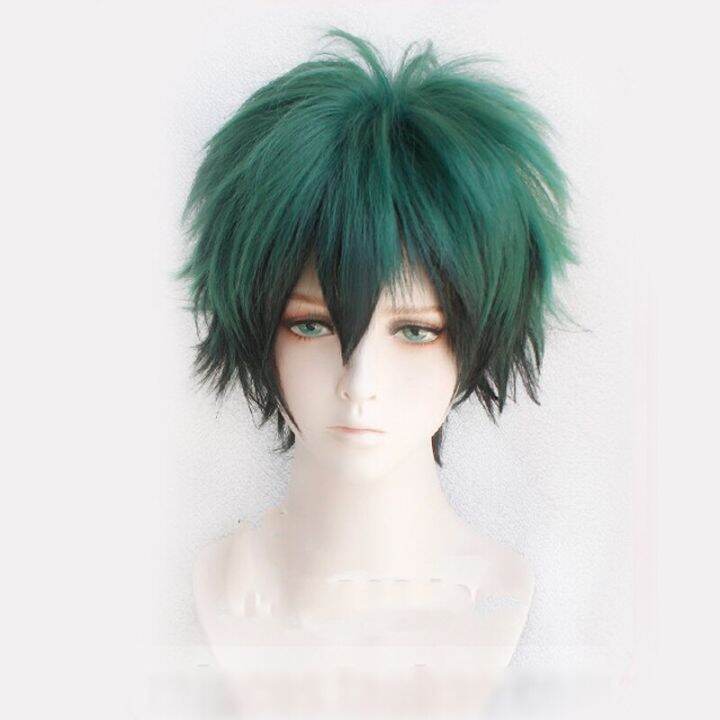 อะนิเมะ-my-hero-academia-cosplay-ผม-izuku-midoriya-วิกผม-boku-no-hero-academia-academy-คอสเพลย์-izuku-midoriya-deku-ผม