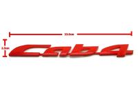 ป้ายโลโก้ ISUZU Cab-4 พลาสติกสีแดง ขนาด 22.0X2.5cm ติดตั้งด้วยเทปกาวสองหน้าด้านหลัง