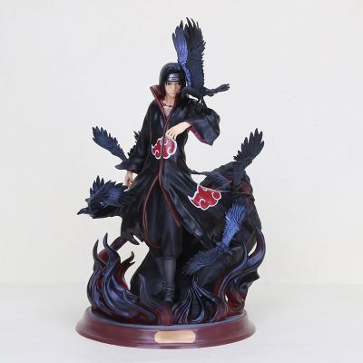 25cm ฟิกเกอร์ Anime Naruto Shippuden Itachi PVC Action Figure GK Uchiha Itachi With Crow Collectible Model Toy