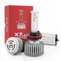 WOND X7 40W หลอดไฟหน้ารถยนต์,ไฟ LED สว่างพิเศษ2ด้าน360 ° ไฟคงที่