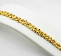 Bracelet Thai Baht Yellow Gold Plated Jewelry 7 inch Width 10 mm