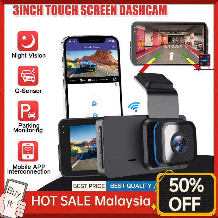 1080P 2 Car Camera Dashcam for Car Front + Rear Dash Cam Night Vision Parking Mode Car DVR