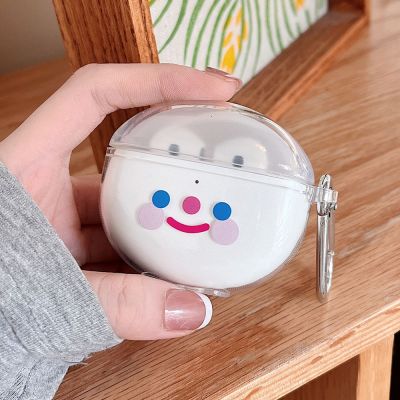 Cute Smiley Flower TPU Transparent Earphone Case  for OPPO Enco buds 2 case Astronaut Shell  for oppo Enco Air2i  Protective Wireless Earbud Cases