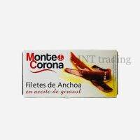 Anchovies Fillets in sunflower oil MONTE CORONA Filetes de Anchoa 50g. เนื้อปลาแอนโชวี่ ใน น้ำมันดอกทานตะวัน 50 กรัม