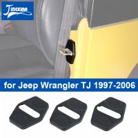 JIDIXIAN รถล็อคประตูป้องกันตกแต่งสำหรับ Jeep Wrangler TJ 1997 1998 1999 2000 2001 2002 2003 2004 2005 2006