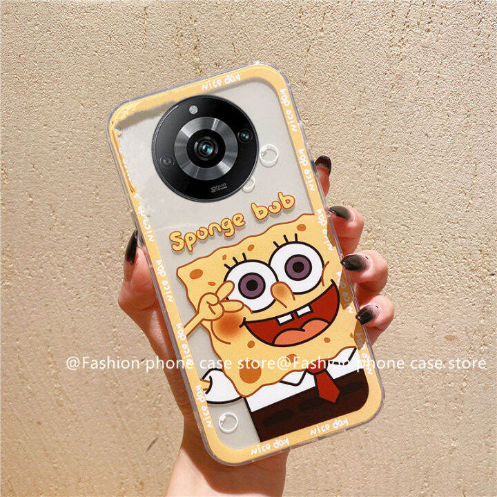 phone-case-เคส-realme11pro-plus-5g-เคสโทรศัพท์รูปการ์ตูน-spongebob-ใสซิลิโคนนิ่ม2023ราคาไม่แพง