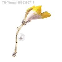 【hot】◇  1PC liga broche gravata dourada orquídea moda retro Rhinestone Broche planta pin lady crachá casaco vestido acessórios elegantes