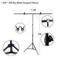 4sshop-T-Backdrop Stand ขาตั้งฉาก ฉากถ่ายภาพ ขนาด 150x200cm / 200x200cm (ไม่รวมแผ่นPVC)