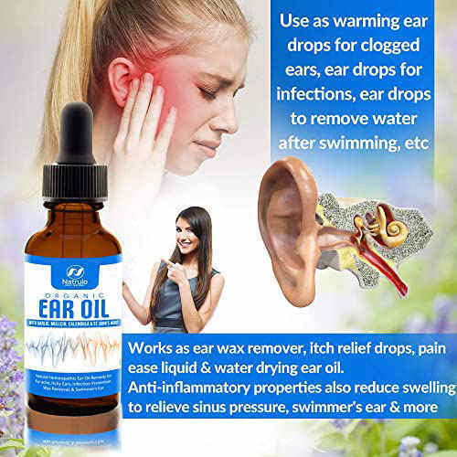 Organic Ear Oil for Ear Infections Natural Eardrops for Infection