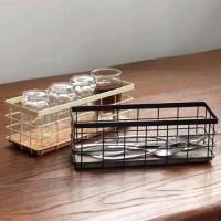 Retro Literary Creative Desktop Storage Basket Rack Drawer Iron Storage Basket Organizer Multi-Purposes Bath/Kitchen/Laundry