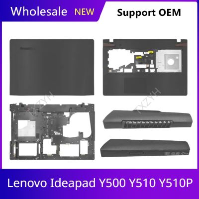 New Original For Lenovo Ideapad Y500 Y510 Y510P Laptop LCD back cover Front Bezel Hinges Palmrest Bottom Case A B C D Shell
