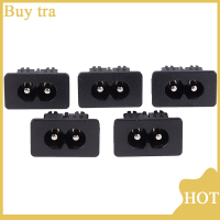 [Buytra] 5pcs AC250v 2.5A IEC320 C8ชาย2 Pins Power Inlet SOCKET CONNECTOR