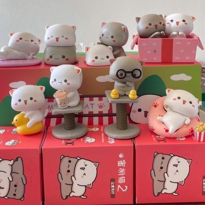 Mitao Cat 2 Season Luckys แมวน่ารักของเล่นกล่องทึบของเล่นแมวตุ๊กตาบ้าน Deroc
