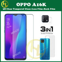 3-In-1สำหรับ OPPO A16k กระจกเทมเปอร์ป้องกันจอฟิล์ม OPPO A1 A16K A1X A1Pro A58 A78 5กรัม A96 A36 5กรัม/A76 4กรัม A97 A95 5กรัม A17K A55 5กรัม A15 A33 A16 5กรัม/A15S A35 A12/A7/A5S A74 A54 A94 A52 A53/A92/A12E A72/A3S A31 A9 2020/A5 2020 4G 9H ฟิล์มป้องกัน