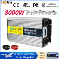 เครื่องแปลงไฟคลื่นไซนัสบริสุทธิ์8000W 12V 24V 48V เป็น AC 220V 230V ตัวแปลงพลังงานแสงอาทิตย์นอกกริดอินเวอร์เตอร์50Hz 60Hz หม้อแปลงไฟฟ้ารถยนต์