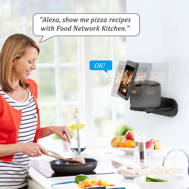 PlusAcc for Echo Show 10 Wall Mount Stand with Builtin Cable