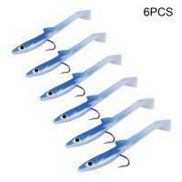 【hot】✑ஐ 6Pcs/set Soft Sea Eel Lures 80mm/2.3g False Fishing Bait Paddle Tail Artificial