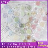 BNLO 36/54ชิ้นแสตมป์ซีลขี้ผึ้งวินเทจใส INS ประทับตราแสตมป์เครื่องเขียนแท็กปิดผนึกซองดอกไม้ DIY อัลบัมภาพ