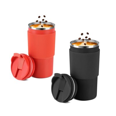 500 Ml Coffee Mug Stainless Steel Travel Mug Double-Walled Insulated, Car Coffee Mug for Tea (Black)