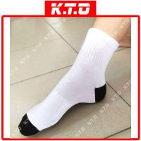 (SPECIAL PROMOTION) FREE SIZE HIGH QUALITY ANKLE SOCKS WHITE BLACK SARUNG KAKI