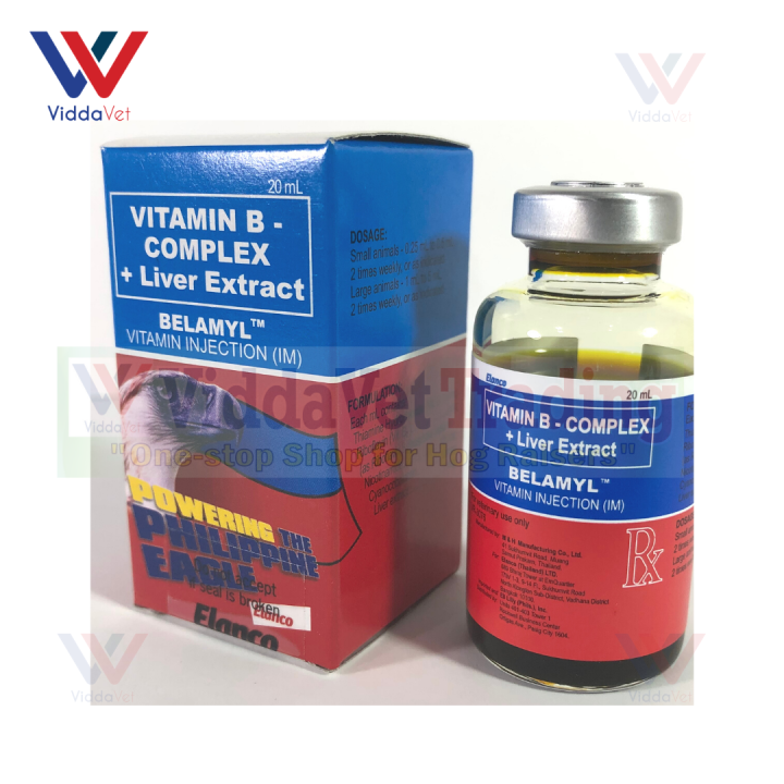 Belamyl 20 ml Elanco vitamins liver extract for pets livestock pigs poultry cattle