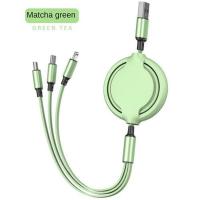 Universal One-to-three Data Cable Fast Charging Retractable Charging Cable For IPhone Android Stretch Mobile Phone Cables