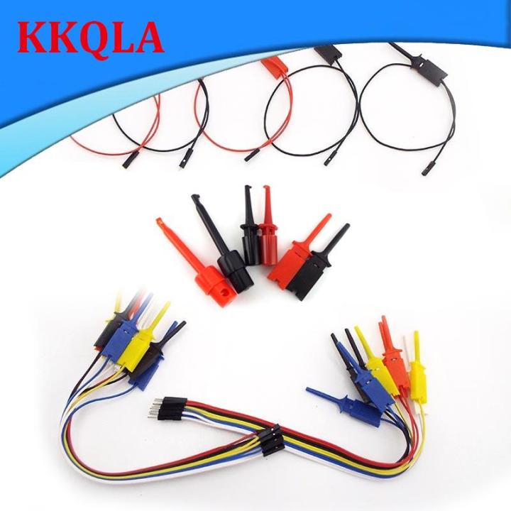qkkqla-4types-single-test-hook-clip-line-10pin-cable-crocodile-clip-electronic-testing