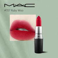 ลิปสติกMAC Retro Matte Lipstick 3g ลิปmac #707 Ruby Woo แถมถุงของขวัญและน้ำหอม ของแท้100%