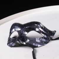 ? Sequined Half Face Men And Women Party Gathering Performance Fake Mask Adult Stage Masquerade Halloween Mask