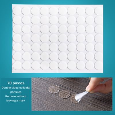 70Pcs Acrylic Double-Sided Adhesive Gripping Anti Slip Gel Pads Sticker Sticky Reusable Multi-Function Nano Tape Home Adhesives Tape