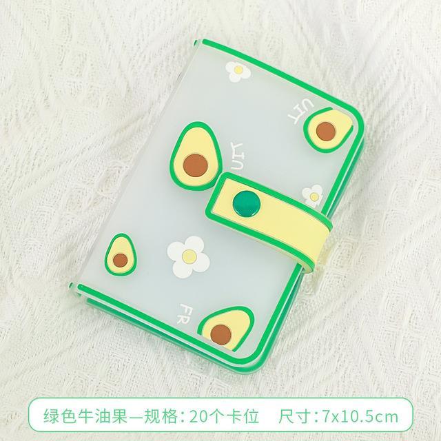 name-card-holder-book-portable-photocard-id-mini-photo-album-20-pockets-jelly-glue-home-picture-case-storage-lovely-fruit-cute