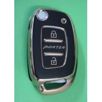 dghjsfgr 3 Button Flip Key Folding Key TPU Car Key Case Cover for Kia Hyundai Porter OKA-420T(HR-PE) Fob Shell Key Holder