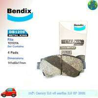 ผ้าเบรค  ผ้าดีสเบรค หน้า TOYOTA คัมรี่3.0 V6,เซลิก้า2.0 ST202 *ยี่ห้อ (เบนดิก Bendix เมทัลคิง) DB1209( 1กล่อง = 4ชิ้น )