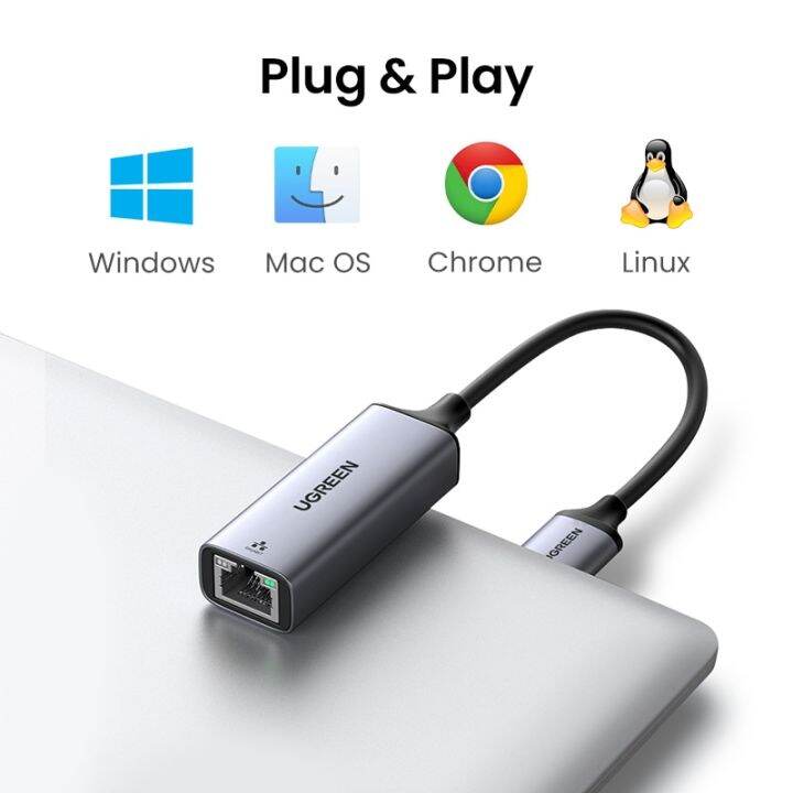 ugreom-usb3-0-usb-อะแดปเตอร์อีเทอร์เน็ต1000mbps-usb-rj45การ์ดเน็ตเวิร์คสำหรับแล็ปท็อปเหมาะสำหรับ-xiaomi-กล่อง-mi-s-nintendo-switch-pc-สายแลน-usb-อินเทอร์เน็ต