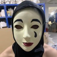 ภาพยนตร์ A Haunting In Venice สยองขวัญหน้ากากฮาโลวีน Latex Full Head คอสเพลย์ Creepy ยิ้มหน้ากาก Turban